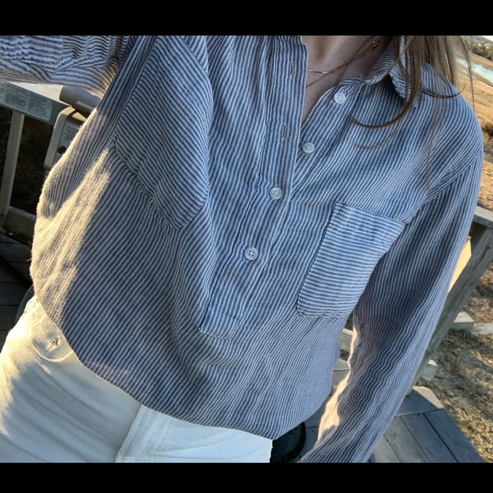 Marine Layer flannel quarter-button down